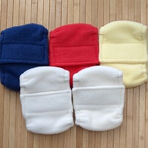 Male Dog Belly Bands Diapers, Set of 5, Super Soft Fleece, NEW, Size Medium